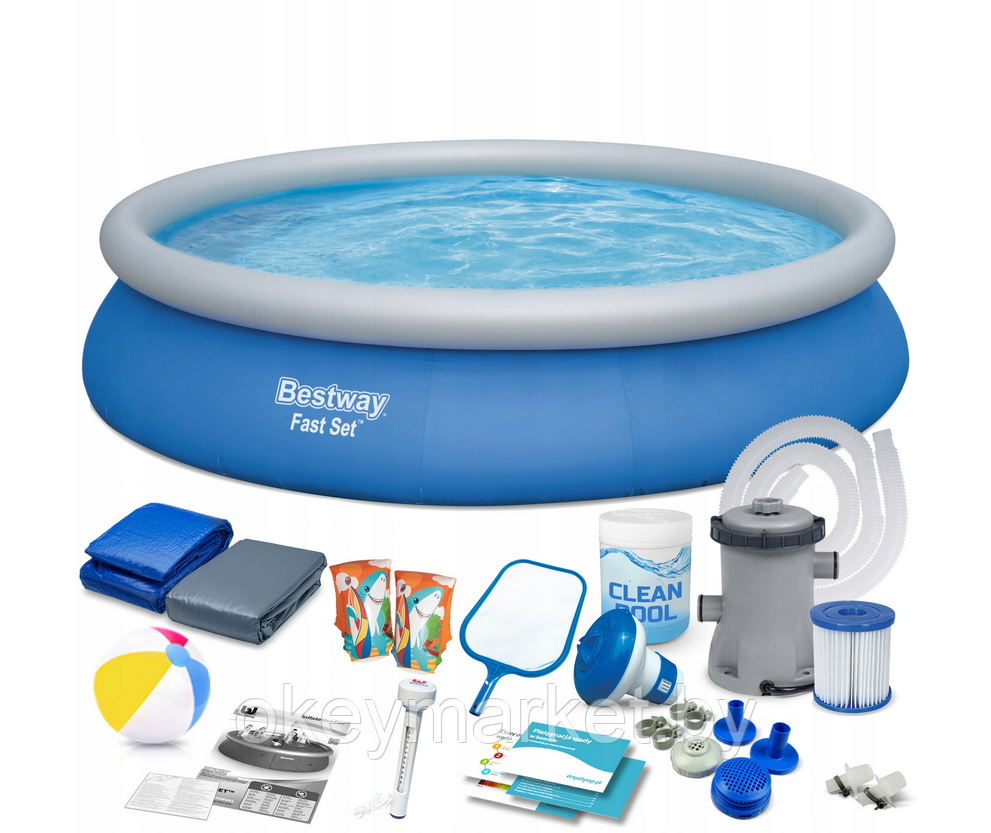 Надувной бассейн Bestway Fast Set 57313 | 457x84