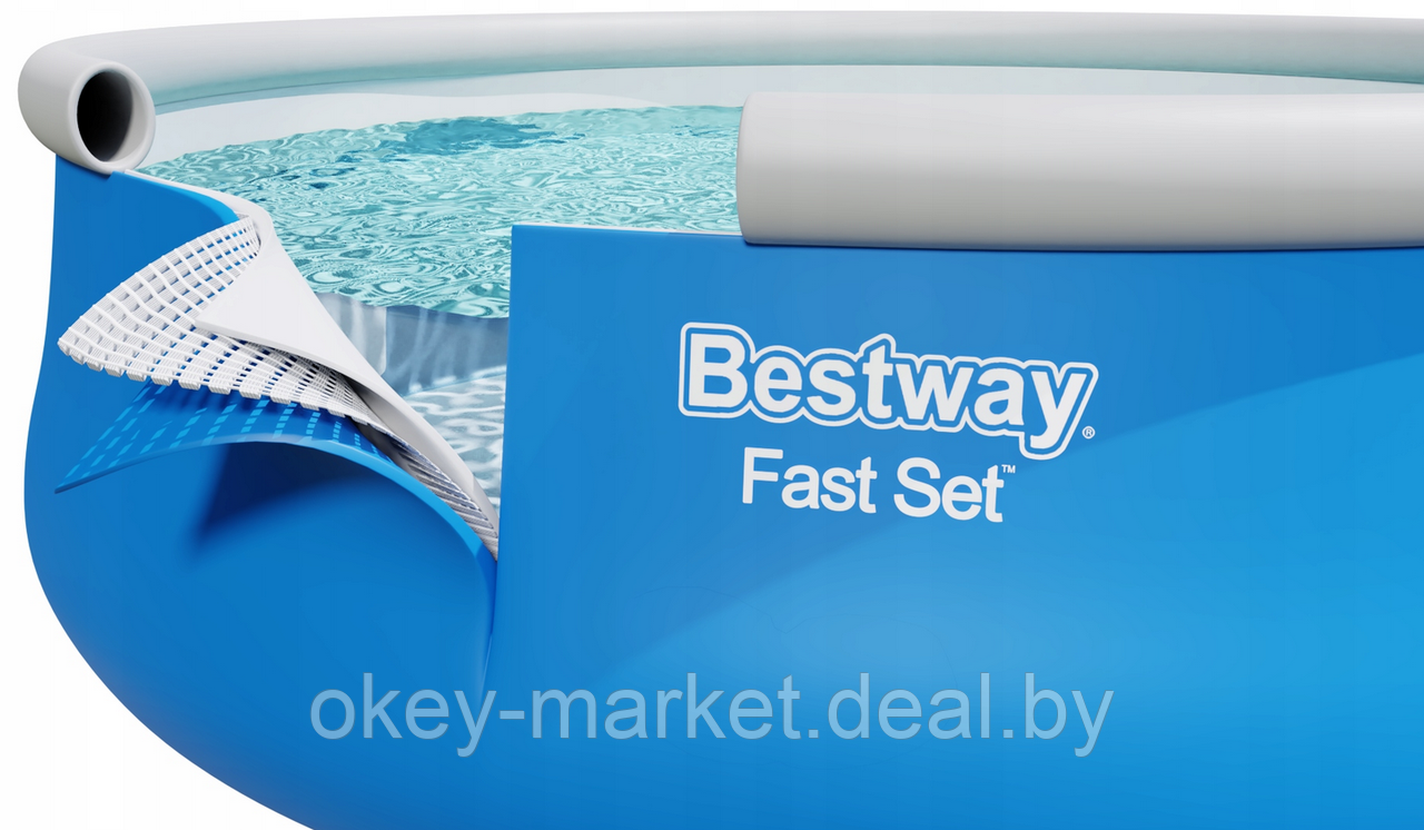 Надувной бассейн Bestway Fast Set 57313 (457x84) - фото 5 - id-p152955781
