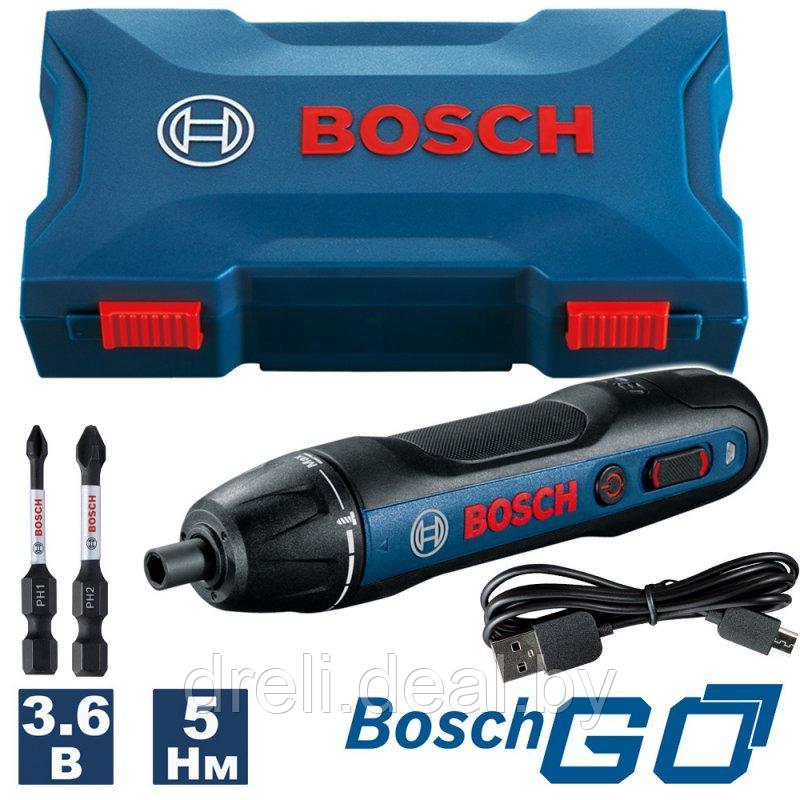 Электроотвертка Bosch Go Professional 06019H2100 (с АКБ, кейс) - фото 1 - id-p182777979