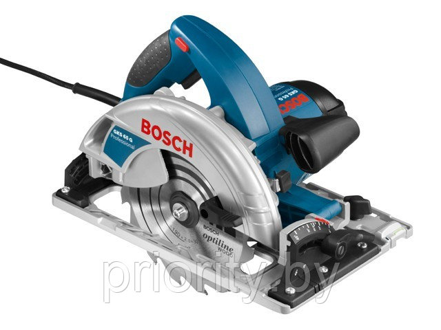 Циркулярная пила BOSCH GKS 65 G в кор. (1600 Вт, 190х30 мм, до 65 мм)