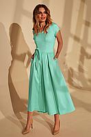 Женское осеннее бирюзовое нарядное платье Golden Valley 4666 светло-бирюзовый 44р.