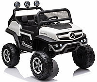 Детский электромобиль RiverToys Mercedes-Benz Unimog Mini P777BP (белый) Лицензия, полноприводный