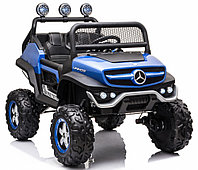 Детский электромобиль RiverToys Mercedes-Benz Unimog Mini P777BP (синий глянец) Лицензия, полноприводный