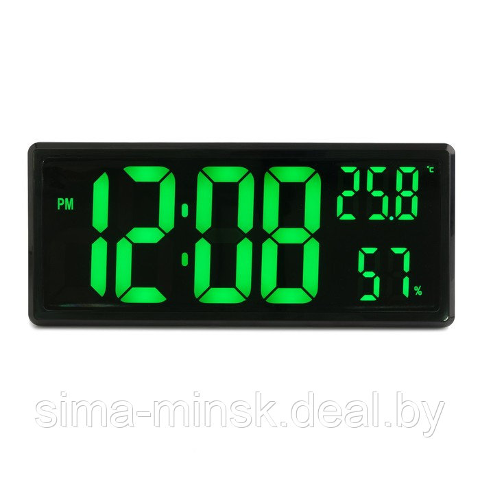 Часы электронные настенные, настольные, с будильником, 36 х 3 х 15 см - фото 1 - id-p182813635