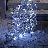 Светодиодная фигура «Снеговик» 48 × 89 × 22 см, металл, 31 В, свечение белое, фото 3