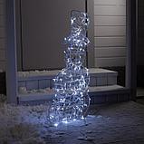 Светодиодная фигура «Снеговик» 48 × 89 × 22 см, металл, 31 В, свечение белое, фото 4