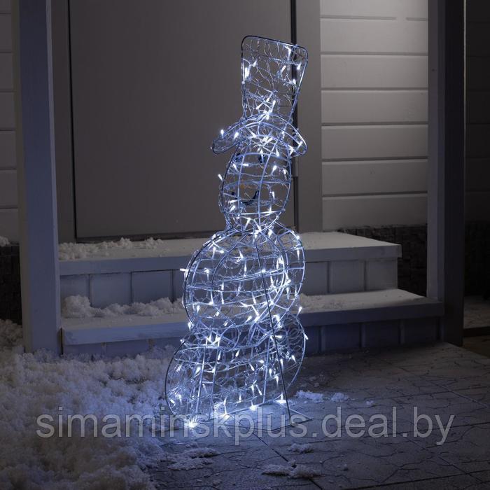 Светодиодная фигура «Снеговик» 48 × 89 × 22 см, металл, 31 В, свечение белое - фото 4 - id-p182815929