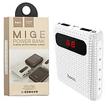 Внешний аккумулятор Hoco B20-10000 mAh Mige Power Bank (2USB: 5V-2.1A) цвет: белый, фото 4