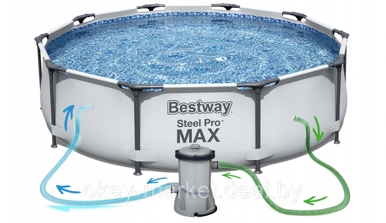 Каркасный бассейн Bestway Steel Pro Max 56416 (366x76) - фото 2 - id-p182850060