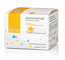 Тест-полоски для измерения уровня глюкозы в крови Bionime GS 100 № 100
