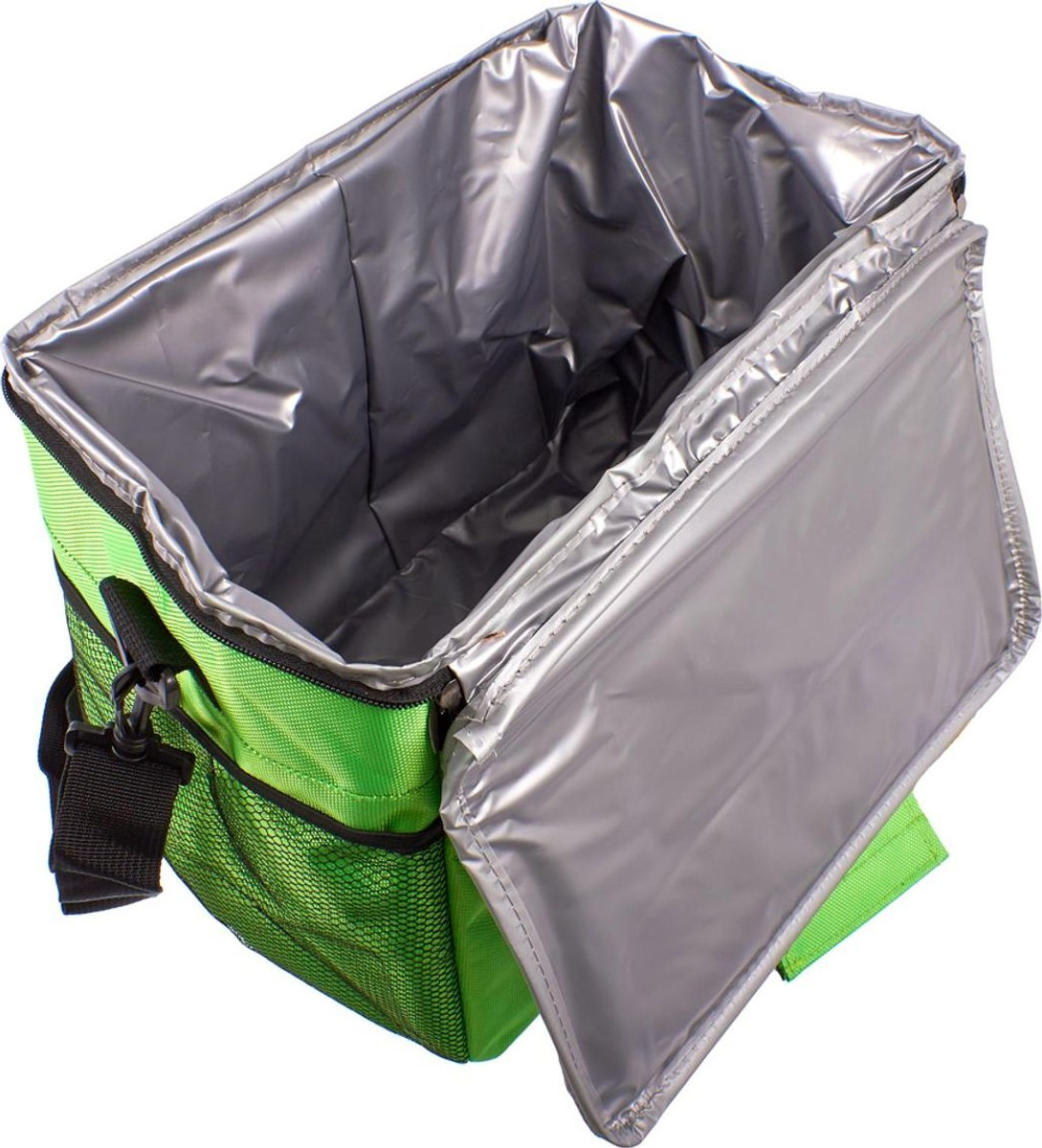 Сумка-холодильник на ремне 33*23*28см, цвет зеленый (COOLER BAG. green) - фото 5 - id-p182428108