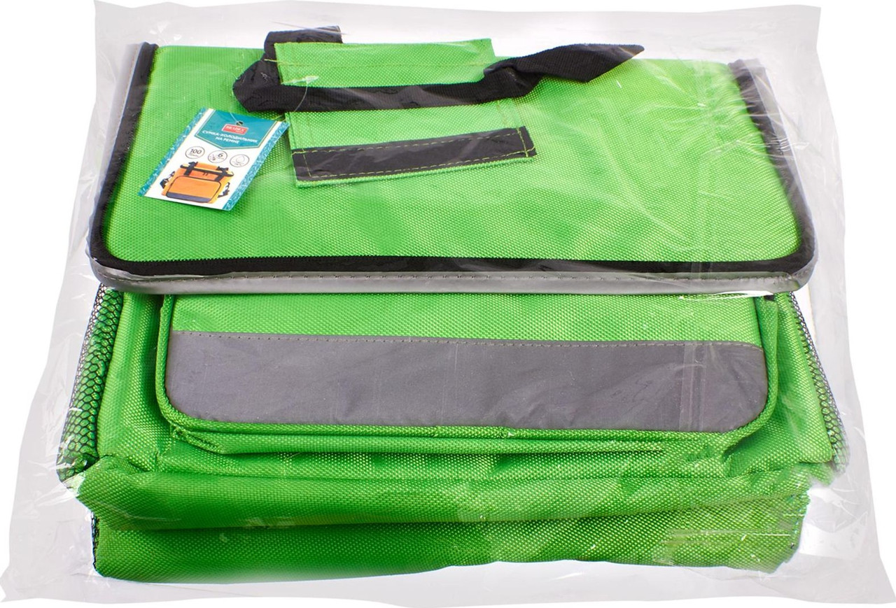 Сумка-холодильник на ремне 33*23*28см, цвет зеленый (COOLER BAG. green) - фото 6 - id-p182428108