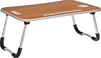 Стол складной с подстаканником «ЛАЙТ», 59,5x39,5x26,4см, мдф, металл, св. дерево, белый (Fodable Table), фото 2