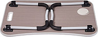 Стол складной с подстаканником «ЛАЙТ», 59,5x39,5x26,4см, мдф, металл, св. дерево, белый (Fodable Table), фото 5