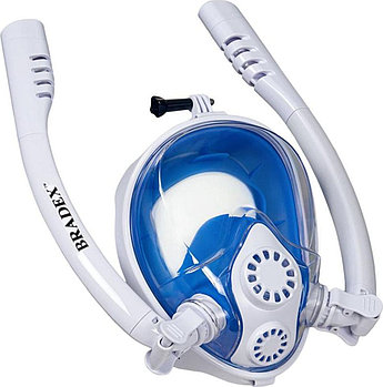 Полнолицевая маска для снорклинга с двумя трубками, S,M (fullface snork mask FM05)