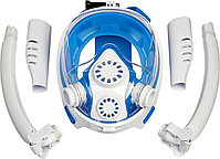 Полнолицевая маска для снорклинга с двумя трубками, S,M (fullface snork mask FM05), фото 3