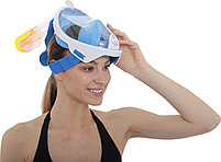 Маска для плавания и снорклинга с креплением для экшн-камеры, голубая, L,XL (Mask for snorkeling), фото 5