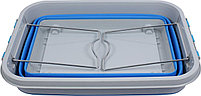 Корзина складная на колесах с крышкой 30 л, синий (Foldable Box With Wheels, blue), фото 3