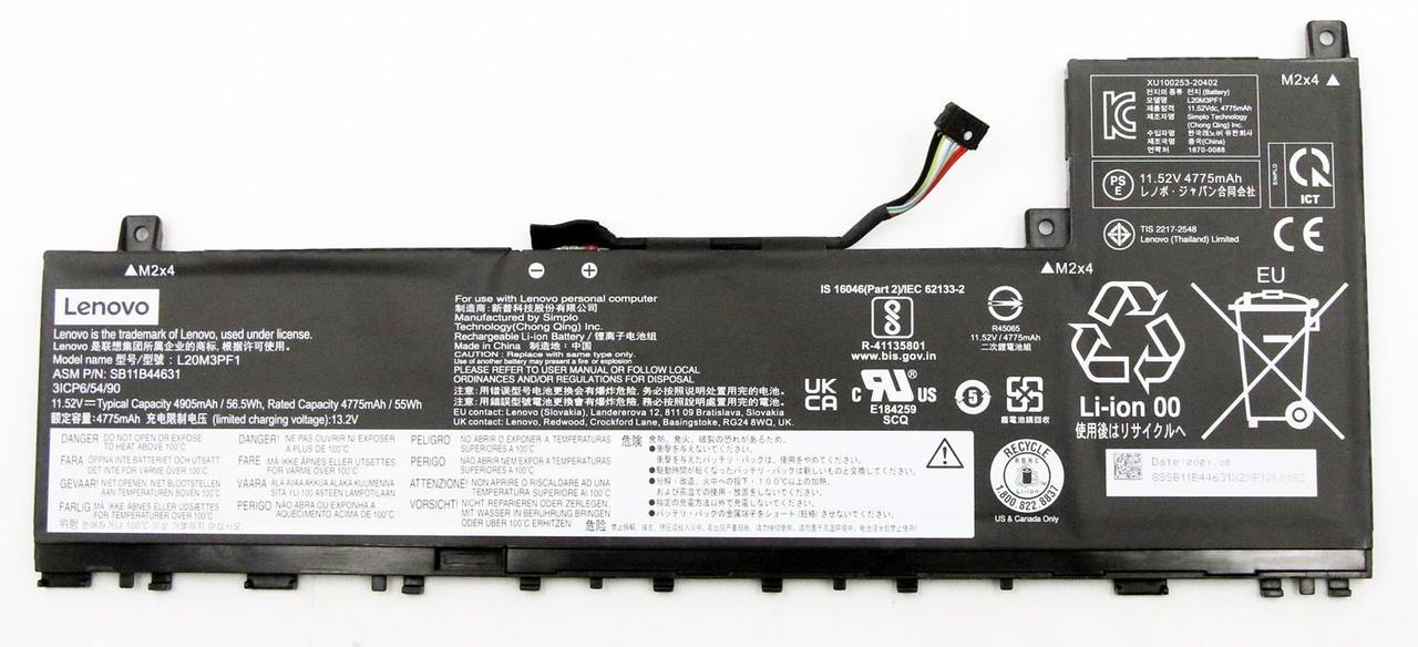 Аккумулятор (батарея) для ноутбука Lenovo IdeaPad 5 Pro (L20M3PF1) 11.52В, 56.5Wh