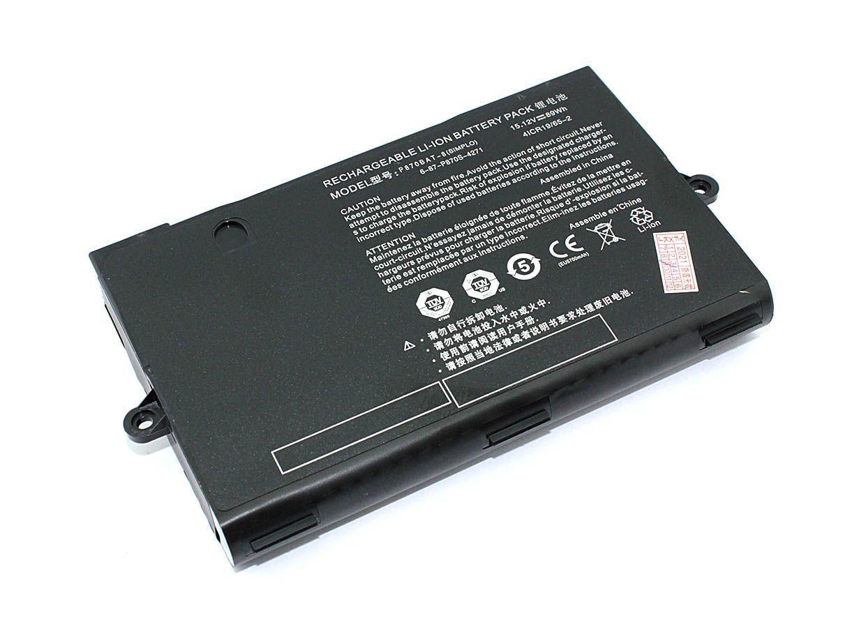 Аккумулятор (батарея) P870BAT-8 для ноутбука Clevo P870TM 15.12В, 6000мАч