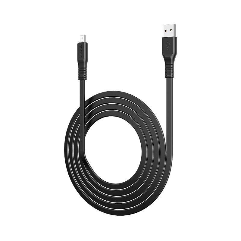 USB кабель Borofone BX23 Wide Power MicroUSB, 1 метр, 2.4A, PVC, черный