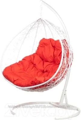 Кресло подвесное BiGarden Gemini White (красная подушка)