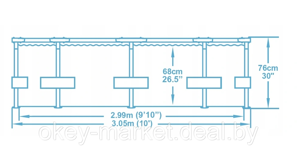 Каркасный бассейн Bestway Steel Pro Max 56408 (305х76) - фото 6 - id-p182954934