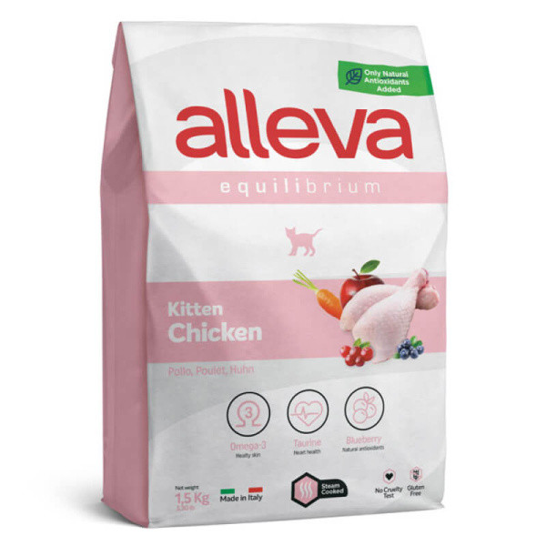 Сухой корм для котят Alleva Equilibrium Kitten Chicken с курицей 1.5 кг - фото 1 - id-p182991379