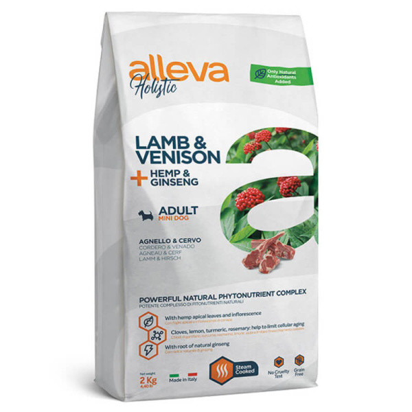 Сухой корм для собак Alleva Holistic Adult Mini Lamb & Venison с ягненrом и олениной 2 кг - фото 1 - id-p182991398
