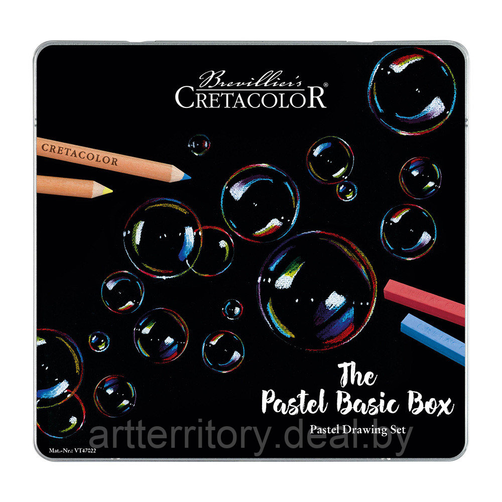 Набор графических материалов Cretacolor "The Pastel Basic Box", (27 предметов, металлическая коробка)