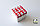 Коробка 75х75х75 Мишки на красном фоне (белое дно), фото 2