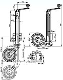 Колесо опорное Knott автоматическое складное ATK60-205/60 AC, фото 2