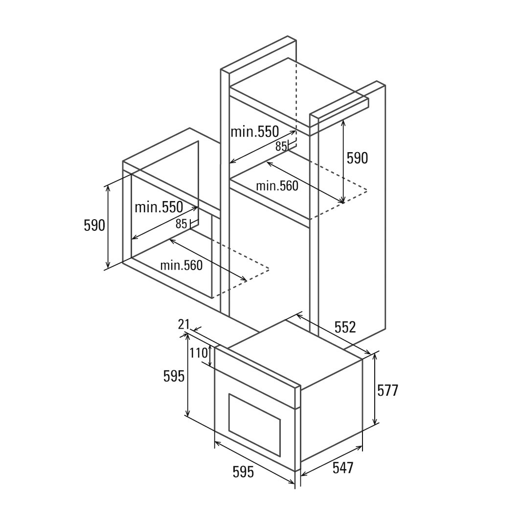 Духовой шкаф CATA MDS 7208 WH - фото 2 - id-p183040264