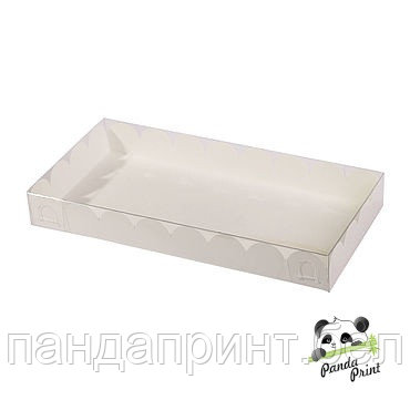 Упаковка "Шоколад" с прозрачной крышкой 200х100х30 белая