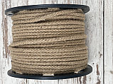 Шнур джутовый плетеный 8мм катушка 100м, фото 2