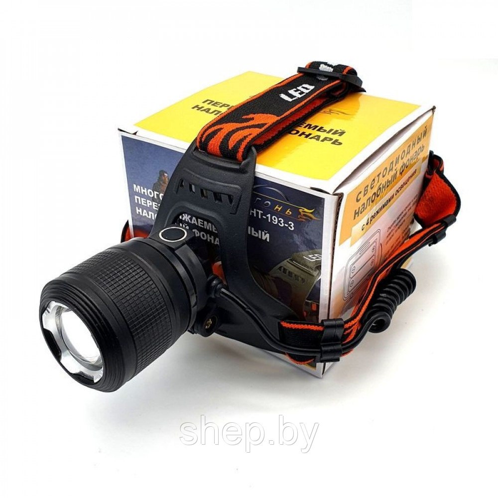 Налобный фонарь аккумуляторный HT-193-3 белый+красный - фото 3 - id-p183054859