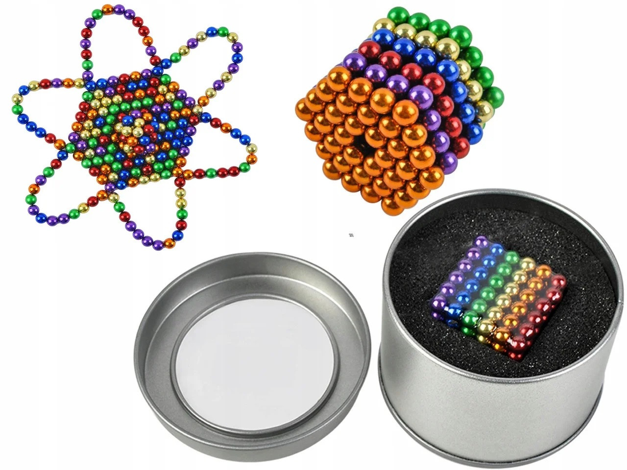 Магнитный конструктор головоломка разноцветный Неокуб - фото 2 - id-p183063140