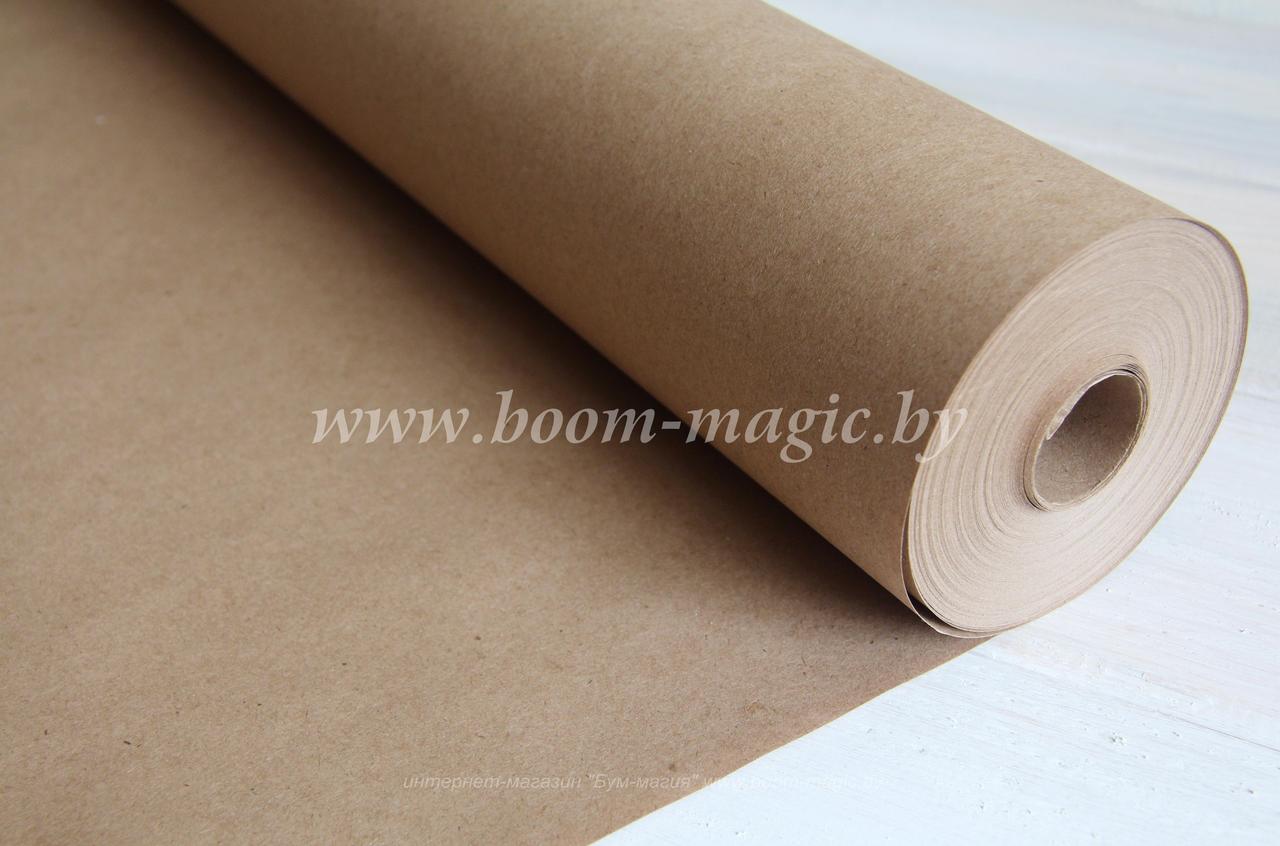 51-301 крафт-бумага упаков. цвет "коричневый" , плотн. 50 г/м2, рулон 0,7*50 метров
