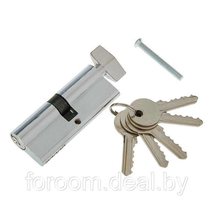 Цилиндровый механизм (сердцевина замка) 80 мм с вертушкой, английский ключ, 5 ключей СимаГлобал 2921847 - фото 1 - id-p183067597