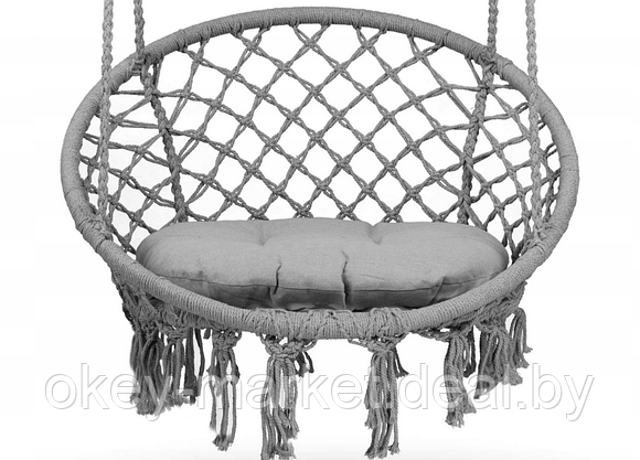 Кресло качели гамак подвесные Boho с подушкой 150 кг, фото 3