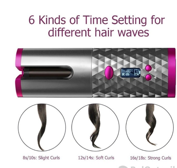 Беспроводные Бигуди Сordless automatic стайлер для завивки волос - фото 5 - id-p183068813