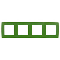 Эра 12-5004-27 ЭРА Рамка на 4 поста, Эра12, зелёный 10/100 Б0019430