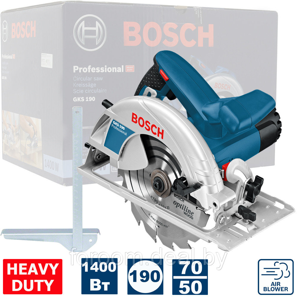 Пила циркулярная GKS 190 Professional BOSCH (0601623000) - фото 1 - id-p183075571