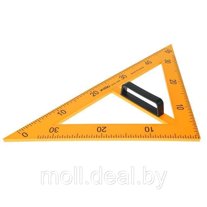 Треугольник для школьной доски, с держателем, прямоугольный, 45° - фото 1 - id-p182750430