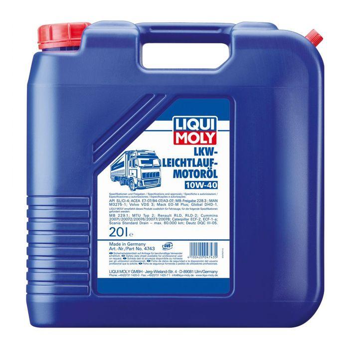 Масло моторное Liqui Moly LKW-Leichtl.Basic 10W-40, 20 л - фото 1 - id-p183073346