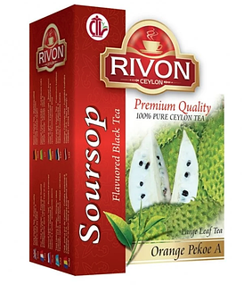 Чай черный крупнолистовой с саусепом OPA RIVON Soursop, Шри-Ланка 100 г