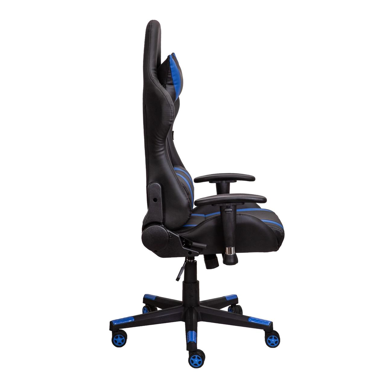 Кресло поворотное GAMER AksHome, ECO (черный+синий), (УЦЕНКА) - фото 4 - id-p183048824