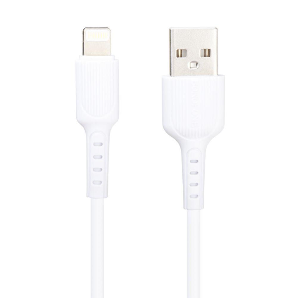 USB кабель Borofone BX16 Easy Charging Data Cable For Lightning, белый