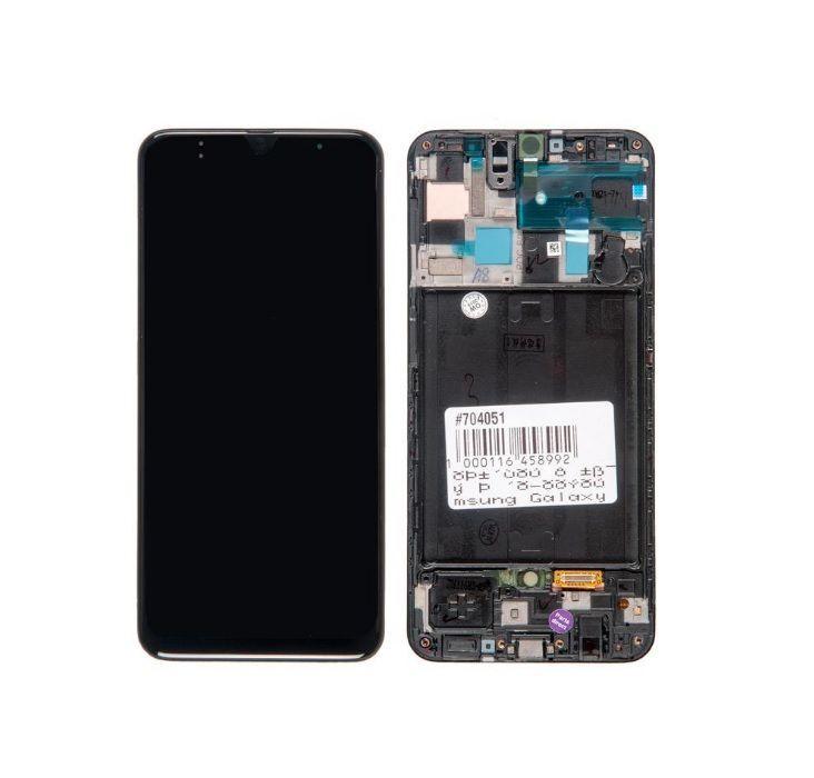 Дисплей в сборе с тачскрином и передней панелью (модуль) для Samsung Galaxy A50 (SM-A505F) Super Amoled,