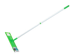 Швабра для пола с насадкой из микрофибры, зеленая, PERFECTO LINEA (Телескопическая рукоятка 67-120 см)